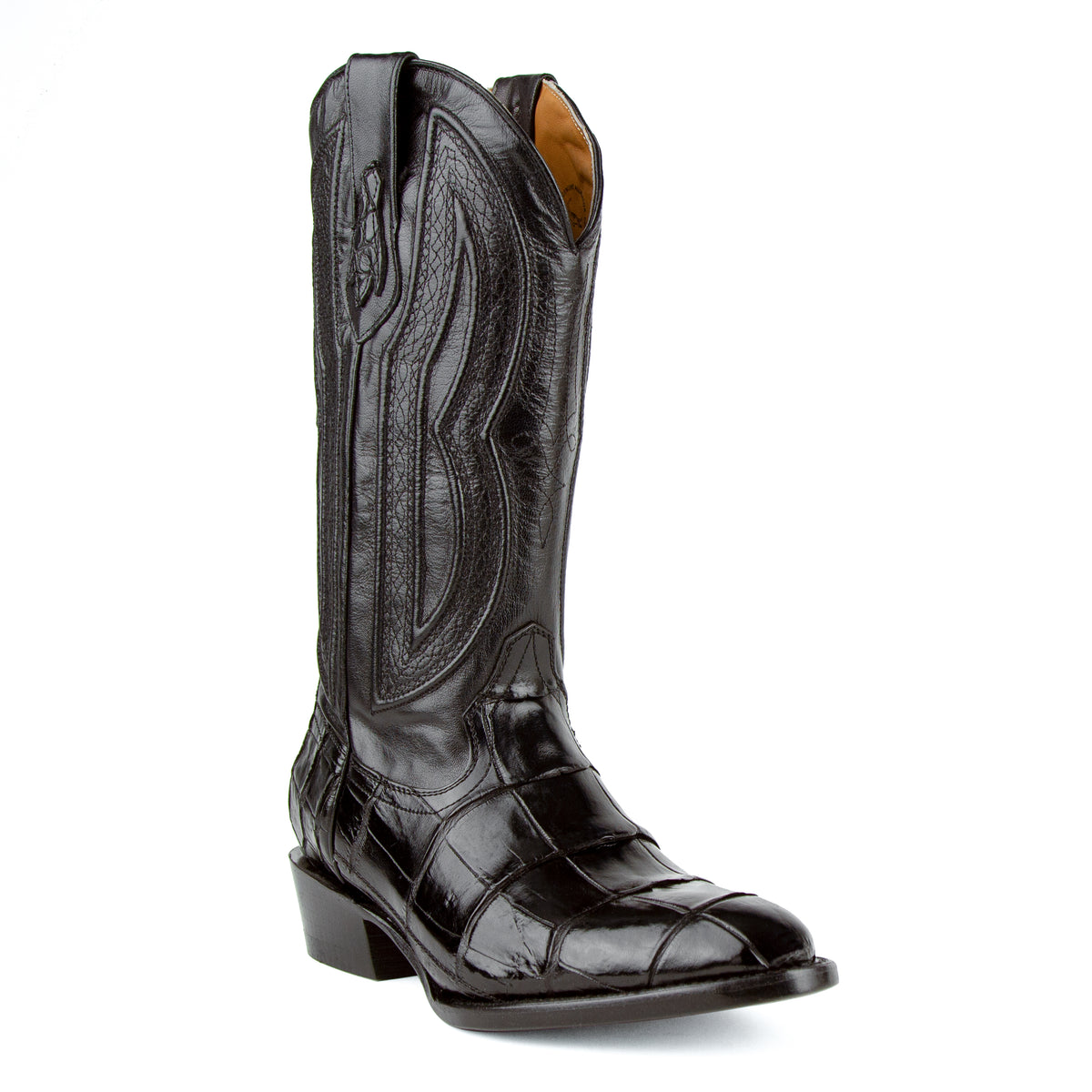Round toe alligator boots discount