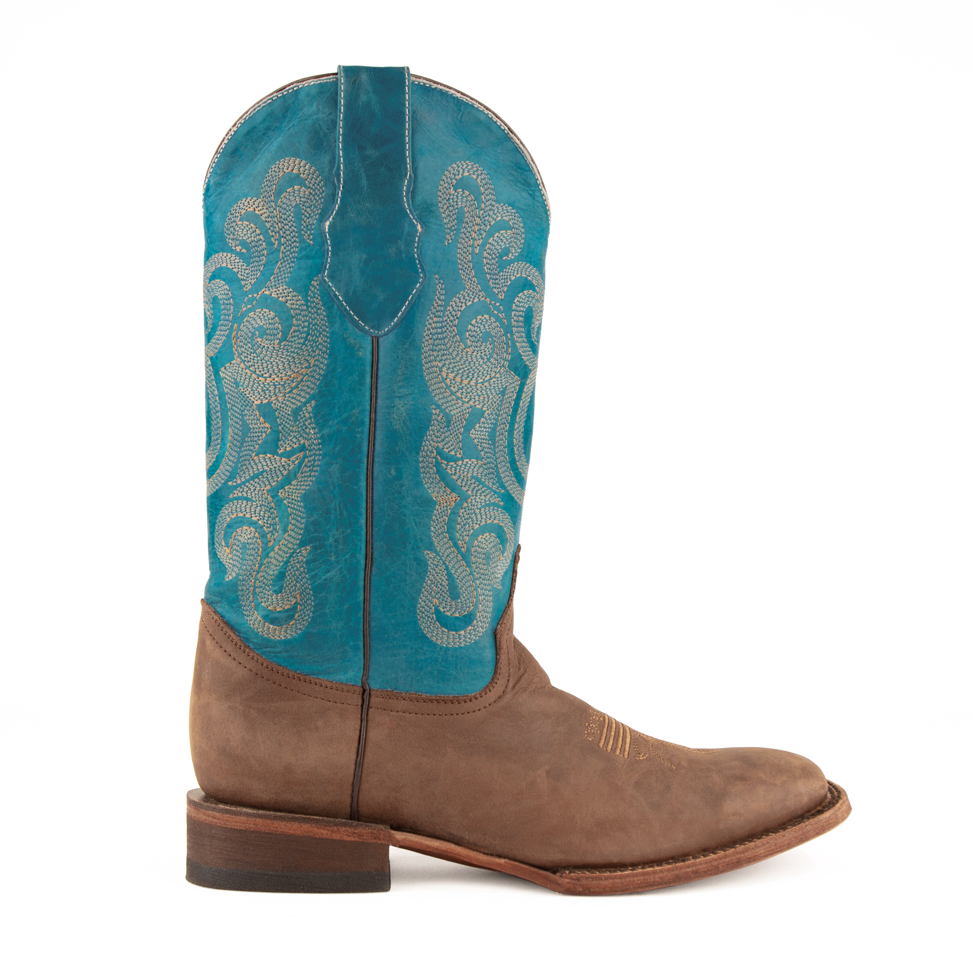 Hunter: Comfortable, Handcrafted Leather Turquoise Boot - Ferrini USA