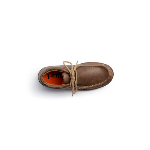 "Rogue" Ladies Casual Lace Up Driving Moccasin - Chocolate Brown