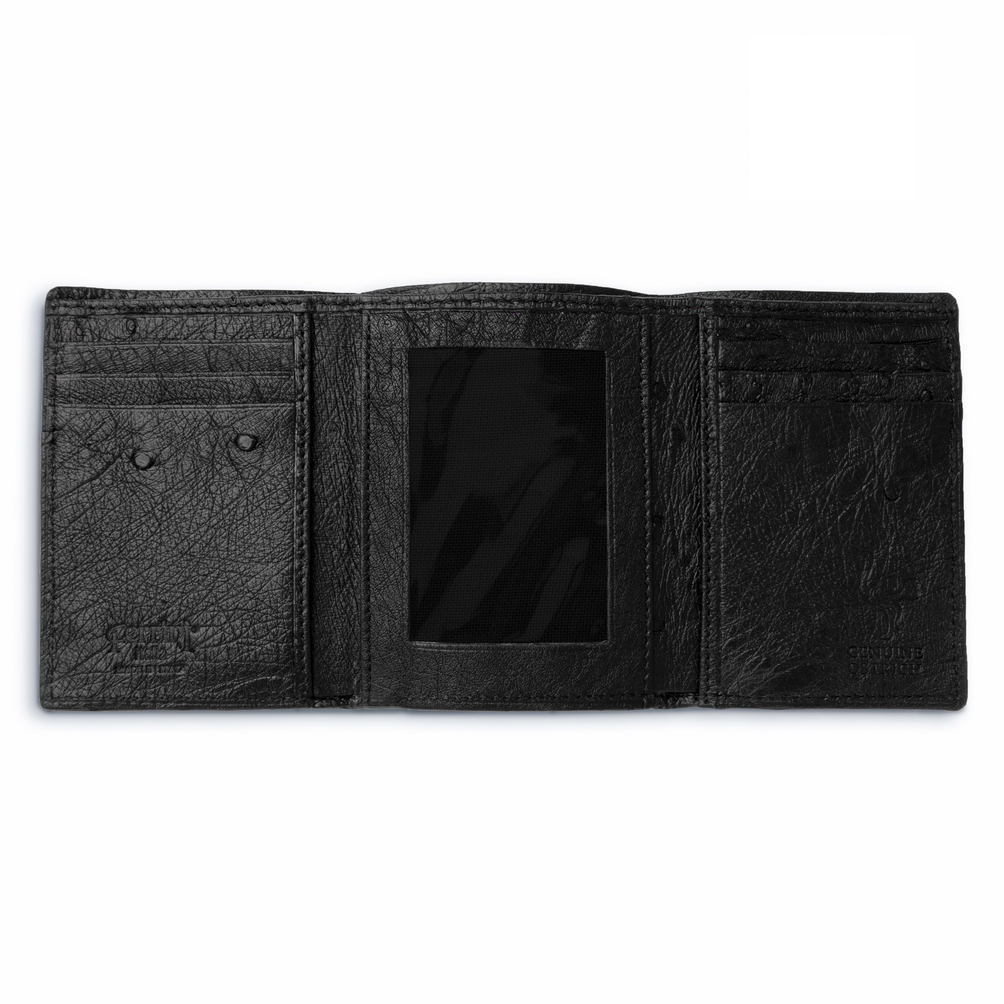 Full Quill Ostrich Trifold