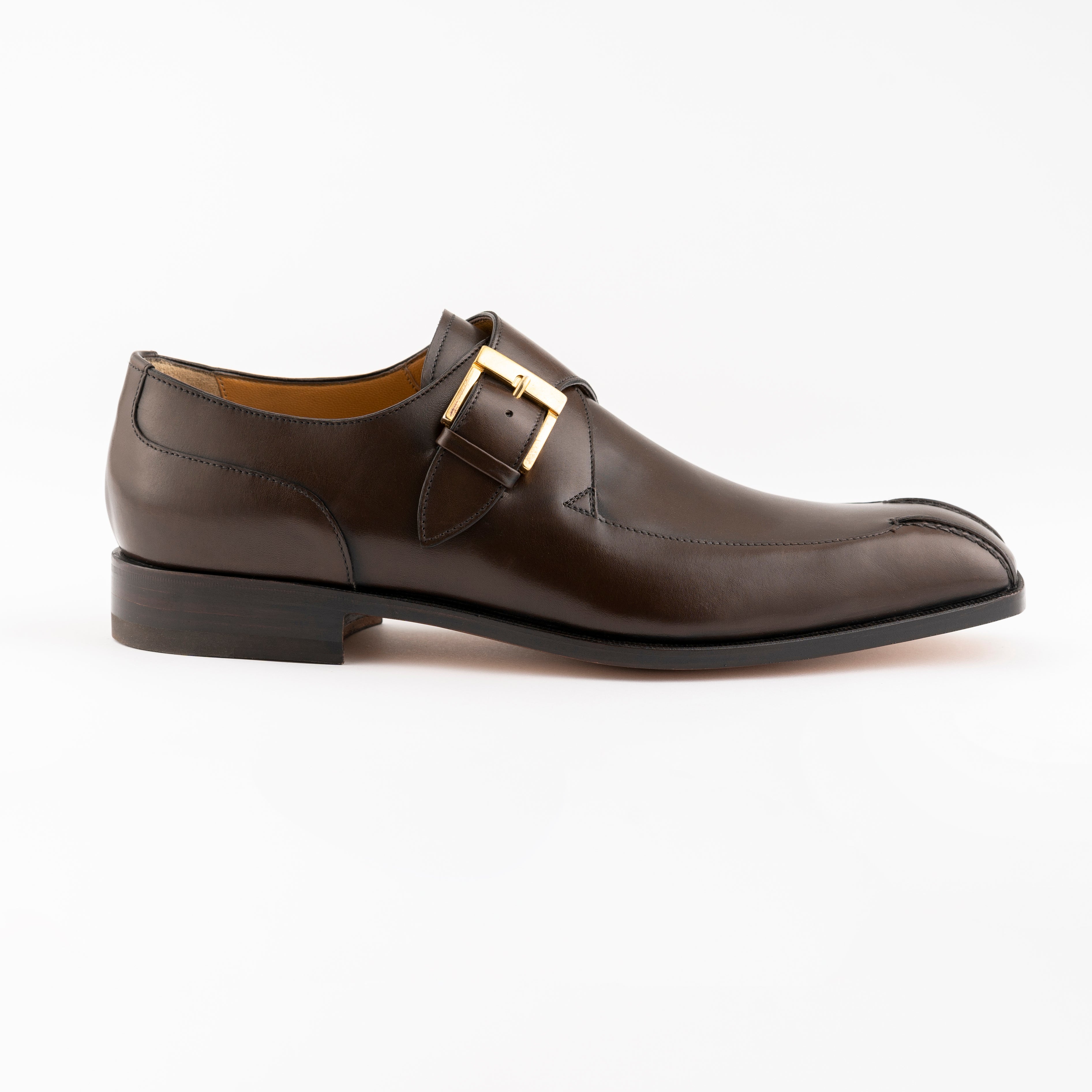 brown strappy dress shoes H689 Calzoleria Toscana Double Strap Dress Shoe, Wood / 50 EU main image 0