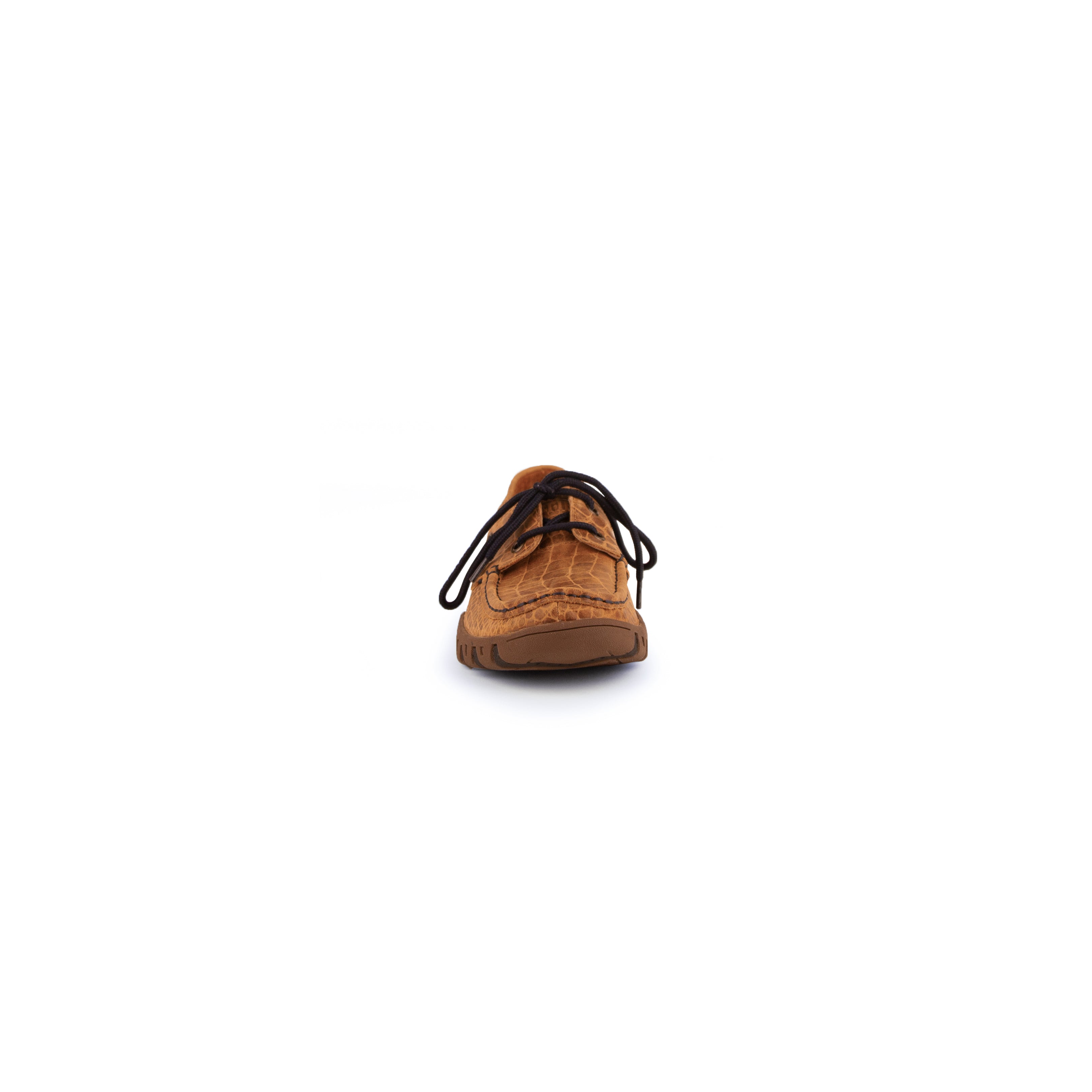 Comfortable Brown Leather Loafer with Navy Laces | Ferrini USA